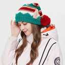 LMLALML Christmas Hats for Women, Kids and Men Elegant Knitted Warm Funny Beanie for New Year Festive Holiday Party (One Size, Christmas Stripe-adult)