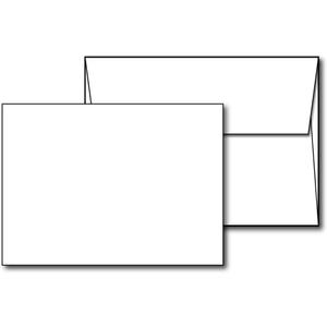 100lb Cover (270 gsm) Thick Blank White 5" X 7" Cardstock and Envelopes Set - Great for Invitations, Post Cards, Index & Flash Cards - Heavy Stock for Inkjet/ Laser Printer - 100 Pack with Envelopes