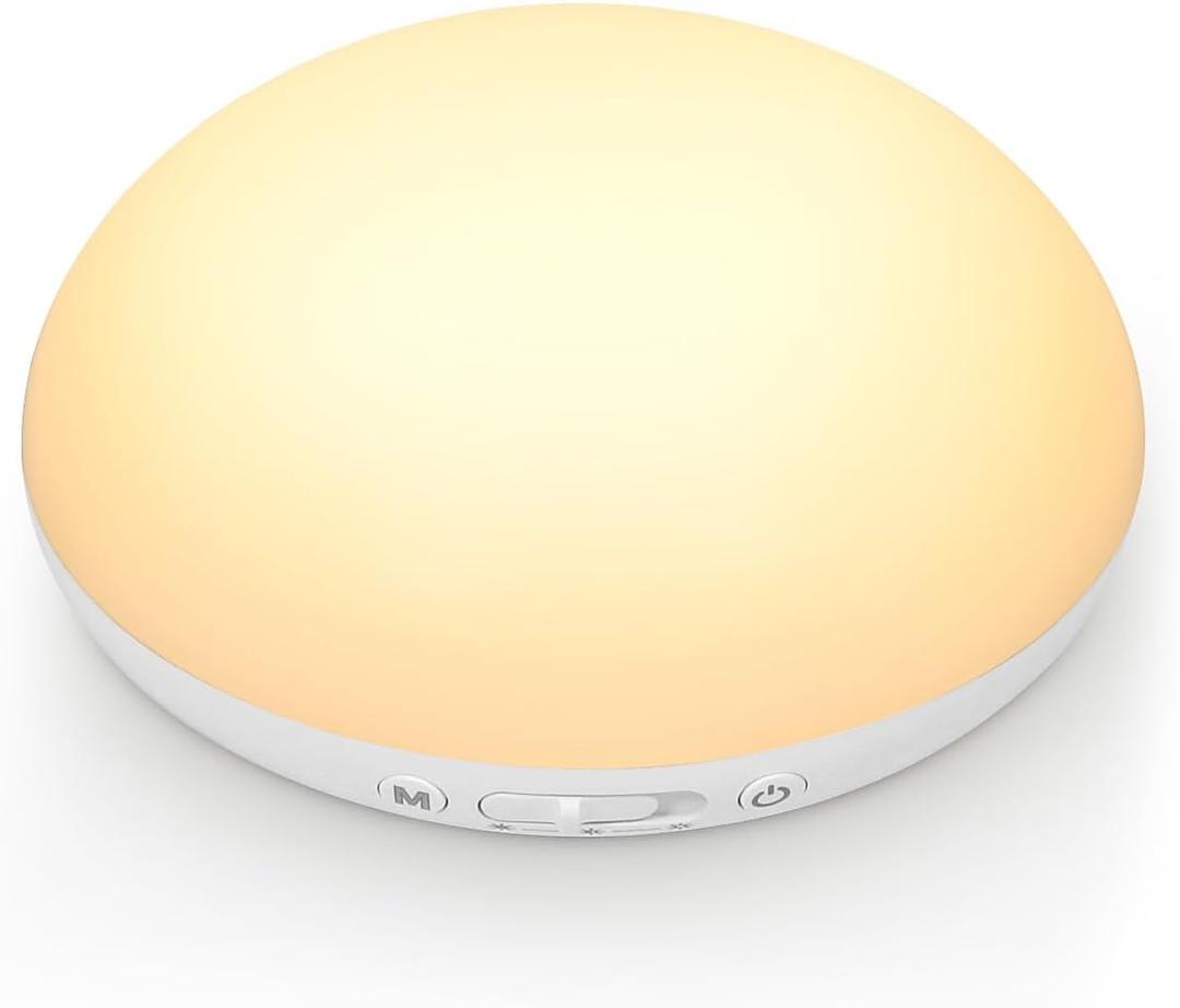 Egg Light for Nursery, Portable Baby Night Light for Breastfeeding, Rechargeable Baby Nightlight with Timer, Dimmable Battery Powered Red Lamp, Ultra-Long Battery Life for Bedside