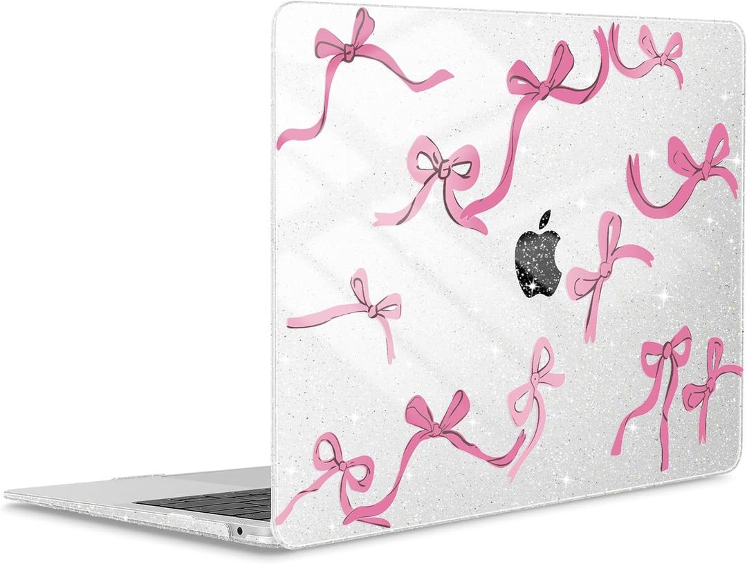 Compatible with MacBook Air 13 inch Case 2021 2020 2019 2018 Release A2337 M1 A2179 A1932 with Retina Display & Touch ID, Plastic Hard Shell & Keyboard CoverBows