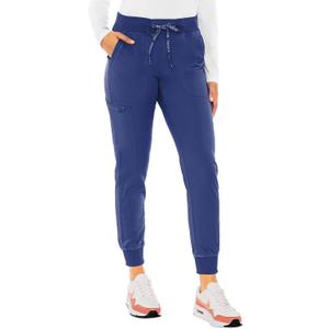 Med Couture Scrub Pants For Women Cargo Jogger Bottoms with 5 Pockets, Lightweight, Ultra Soft, 2-Way Stretch Fabric (Blue, S)