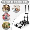 Voipvvii Folding Hand Truck 500lbs, Portable Heavy Duty Dolly Cart, 6 Wheels Collapsible Luggage Cart with 2 Elastic Ropes - Compact Trolley Cart for Easy Moving - Ideal Hand Cart for Travel and More