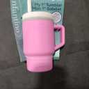 Infantino My 1st Tumbler, 9 Oz. Silicone Sippy Cup with Straw & Handle, Spill-Resistant Baby Cup for On-the-Go, BPA-Free Transition Bottle, Cotton Candy
