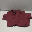 MIER Men's Quick Dry Polo Shirts Polyester Casual Collared Tennis Shirts, Moisture-Wicking, Short Sleeve (XX-Large, Wine Red)