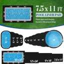 7.5' 11' Rectangle Pool Liner Pad for Above Ground Pool, Durable Pre-Cut Under Pool Padding, Puncture Protection and Extend Liner Life