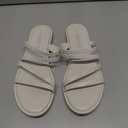 DREAM PAIRS Women's Clear Studded Rhinestone Slide Sandals Slip on Open Toe Cute Flat Sandals for Summer, Size 8