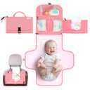 Kopi Baby Portable Diaper Changing Pad - Baby Diaper Changer Travel Bag with Wipes Pocket, Smart Design Portable Changing Mat, Infant Travel Station Kit, Gift for Newborn Girl & Boy 