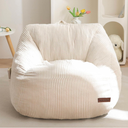 MAXYOYO Kids Bean Bag Chair, Bean Bag Couch with Handle, Comfy Toddler Chair for Boys and Girls, Accent Sofa Chair with Pocket for Gaming Reading Relaxing, Beige