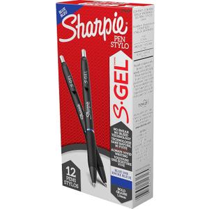 Sharpie S-Gel Gel Pens Drawing Pens Gel Ink For Journaling Writing Coloring Bold Point (1.0Mm) Blue Ink Pen 12 Count