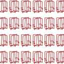 Shimeyao 24 Pcs 1/2" Red Fire Sprinkler Head Cage Guard Protector Cover Watering Equipment System Sprinkler Bracket for Pendent Upright Horizontal Sidewall Double Hook Ceiling Mount