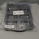 HONGBAKE 2 Pack Mini Loaf Baking Pans 8-Cavity, Nonstick Small Cornbread Pan, Tiny Banana Bread Pan Set, Heavy Duty Brownie TIn, Dark Grey (Gray)