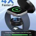 Aeinidi 2026 3 in 1 Wireless Charging Station Compatible with MagSafe Charger Stand, 15W Fast Magnetic Mag-Safe Charger for iPhone 17 16 15 14 13 12 Series Apple iWatch AirPods Pro 4 3 2, Black