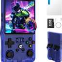 R36MAX Retro Handheld Game Console, Portable Retro Gaming Console 4.0'' IPS HD Screen and Linux System, Support 30+ Emulator and 64GB TF Card Video Game Consoles, 4000mAh Battery (Blue 64GB)