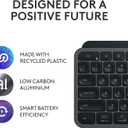 Logitech MX Keys S Wireless Keyboard, Low Profile, Fluid Precise Quiet Typing, Programmable Keys, Backlighting, Bluetooth, USB C Rechargeable, for Windows PC, Linux, Chrome, Mac - Graphite