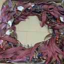 32 Inch Extra Halloween Wreath Fall Burgundy Wreaths for Front Door Decor