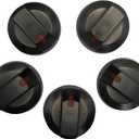 DG64-00473B Stove Knobs Black Stainless Steel for Samsung Gas Stove knobs with Samsung Range Oven NX58K7850SG NX58M6850SG NX58J7750SG NX58J5600SG 5 Pack