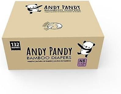 Andy Pandy Disposable Diapers Newborn, White, 8-16 lbs, 108 Count