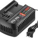 20V Fast Charger CMCB104 for Craftsman V20 Lithium Battery CMCB204 CMCB202 CMCB201 CMCB209 CMCB205 CMCB100 CMCB101 Replacement for Craftsman 20V Battery Charger