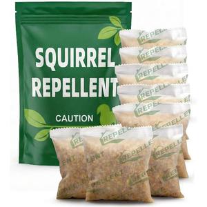 AUDQQM Squirrel Repellent, Outdoor Chipmunk Repellent, Mint Squirrel & Chipmunk Deterrent for Garden, Keep Squirrels Away from Yard, Lawn, Attic & Bird Feeders, Up to 90 Days Support-8 Pouches