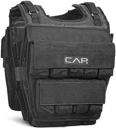 CAP Barbell Adjustable Weighted Vest | 120 lbs | Heavy-Duty Workout Vest with Removable Iron Weights for Strength Training, Cardio, Running, and Calisthenics