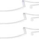 3 Pack Replacement Acoustic Coil Tube Universal Clear Transparent Surveillance Kit for Motorola Baofeng Kenwood Radio Earpiece, Law Enforcement, Police Listen Only Earpiece