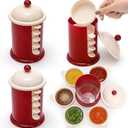 15 Pack Dipping Dishes with Handle, 3 Oz Plastic Mini Soy Sauce Bowl with Lid, Storage Holder, Stackable Condiment Pinch Bowl Sauce Plate for Side Dish, Ketchup, Barbecue, Party Dinner