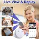 Smoke Detector Camera 1080P HD, WiFi Hidden Camera with APP Control, Indoor Security Cam with Motion Detection & Night Vision, Surveillance Cam for Home