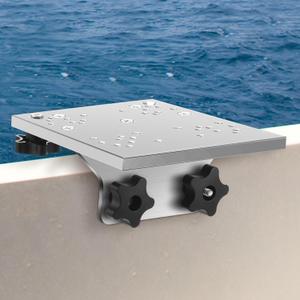 Gisafai Universal Aluminum Downrigger Bracket for 45/90 Degree Boat Track System Lund Sport Track Downrigger Mount Fishing Accessories (White)