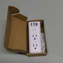 USB Multi Plug Outlet Extender - YISHU Surge Protector with Rotating Plug, 6 AC Plug Extender with 3 USB Ports, 3-Sided Swivel Power Strip Best Ideal Stocking Stuffers for Adults (White)