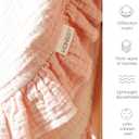 Konssy Flounce Muslin Baby Blankets, Cotton Crib Blanket for Baby Infant Toddler, Super Soft and Lightweight Nursery Blankets 40"x36" (Pink)