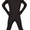 Seeksmile Kids Costume Full Body Zentai Suit (Large, Black)