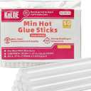 KeLDE 50PCS Mini Hot Glue Sticks (4" x 0.27") - Clear Glue Sticks for Fabric, Wood, Paper, Metal, Plastic | Universal for DIY Crafts, Home Repair & Decor | Fits Most Glue Guns