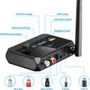 Bluetooth 5.3 Receiver for Home Stereo, RCA Bluetooth Adapter, Low Latency & HD Music Audio, Support Optical AUX 3.5mm, RCA Receiver Adapter for Speakers, Music Streaming Stereo System