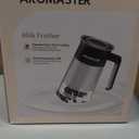 AROMASTER Milk Frother, 4 IN 1 Electric Milk Frother and Steamer for Coffee, Lattes, Cappuccinos, Automatic Hot Dense/Airy Foam & Cold Foam Maker, Ideal for Home, Kitchen and Office Daily Use