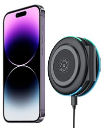 FTNT OneSnap 
Magnetic Wireless Charger,Wireless Charging Pad,3 in 1 Foldable Fast Wireless Charger-Black