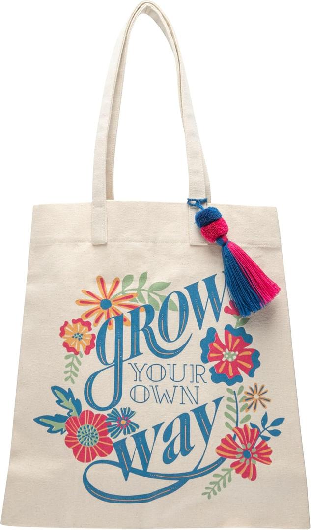 Karma, Canvas Tote Bag for Women, Canvas Beach Bag, Reusable Shopping Bags, Shoulder Bag Reusable Grocery Bags