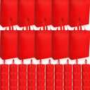 Jexine 72 Pcs Non Woven Tote Bags Reusable Gift Bags with Handles Bulk Grocery Bag for Christmas Party Favors (Red)