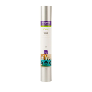 Cricut Everyday Iron On Vinyl 12"X24" Roll-Silver, Sstrong bond.