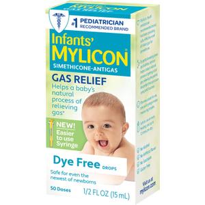 MYLICON Gas Relief Drops for Infants and Babies, Dye Free Formula, 0.5 Fluid Ounce. 07/2027