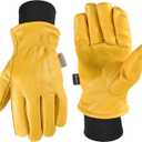 Wells Lamont Men's HydraHyde Leather Winter Work Gloves Water-Resistant Insulated Large (1202L)