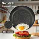 COOKER KING Non Stick Pots and Pans Set, 10pcs Hybrid Stainless Steel Cookware Set, Frying Pans, Saucepans, Sauté Pan & Stock Pot, Non Toxic, Oven & Dishwasher Safe, Induction & All Cooktop Compatible