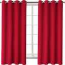 BGment Room Darkening Curtains 63 Inches Long - Grommet Thermal Insulated Drapes Window Treatment Curtains for Bedroom, 2 Panels, 52 x 63 Inch, Red