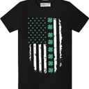 Arvilhill Men's St Patrick's T-Shirts Short Sleeve Irish Shamrock Shirt (S-3XL) (X-Large, Irih Flag)