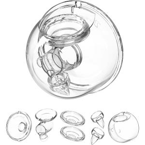 Wearable Breast Pump Replacement Parts, Milk Collector Cup Accessories, Compatible with TSRETE S12 S9 Kmaier S12, Include Duckbill Valve, 27mm Flange, Silicone Diaphragm, Linker