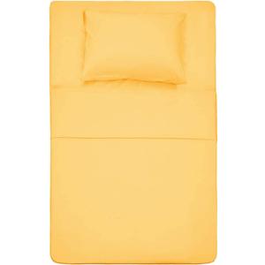 Best Season 1800 Thread Count Microfiber Fade Resistant Bed Sheet Set(1 Flat Sheet,1 Fitted Sheet and 1 Pillow Cases), Twin, Yellow