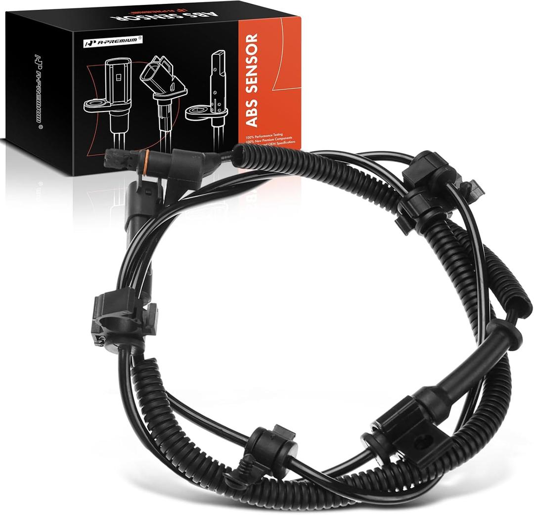 A-Premium ABS Wheel Speed Sensor Compatible with Jeep Models - Liberty 2002 2003 2004 2005 2006 2007, Sport Utility- Front Left Driver Side, Replace# 52128695AA, 52128695AB