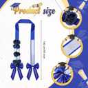 Yinder 2026 Graduation Flower Lei 56'' Artificial Rose Grad Stole Necklace Ribbon Garland Gift for Party Photo Prop Decor(Light Blue and Gold)