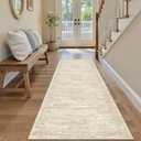 Soalmost Runner Rug 2'x6' Washable Non-Slip Runner Rugs for Kitchen Bathroom Laundry Room Beige Vintage Floor Carpet Runners for Hallway Entryway