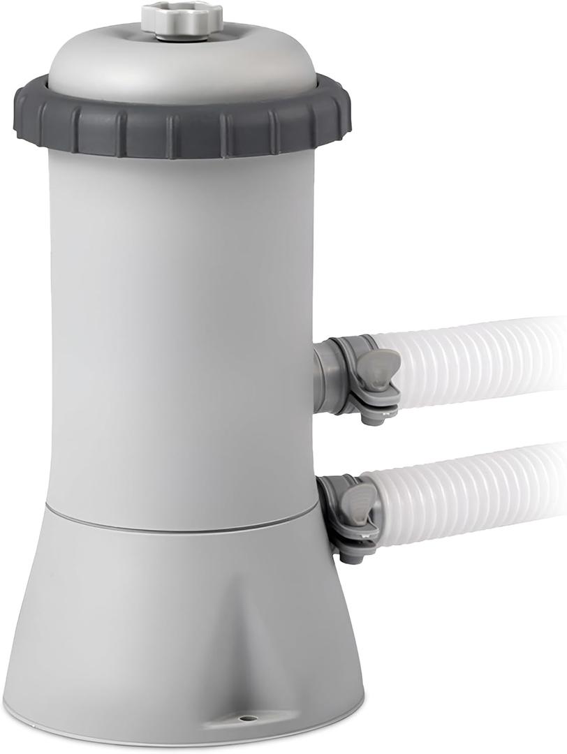 Intex C1000 Krystal Clear Cartridge Filter Pump for Above Ground Pools: 1000 GPH Pump Flow Rate  Improved Circulation and Filtration  Easy Installation  Improved Water Clarity  Easy-to-Clean (1,000 Gallons Per Hour)
