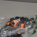 PHOEPET Reflective Dog Harness Large Breed Adjustable No Pull Vest with with Handle 2 Metal Rings 3 Buckles [Easy to Put on & Take Off](L, Orange)